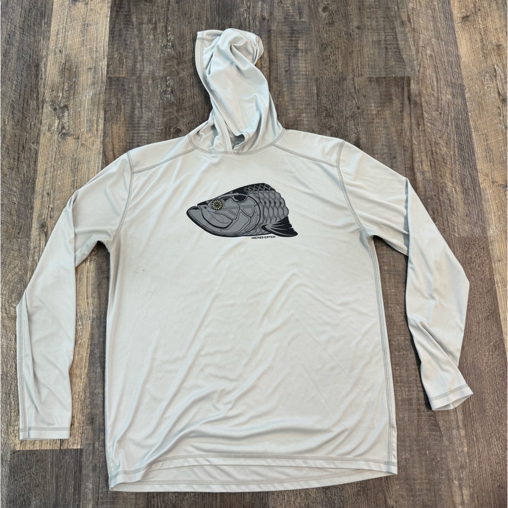 Wicked catch tarpon hooded fishing shirt